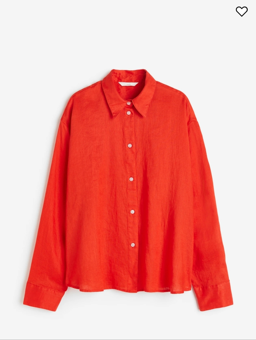 H&M Button-Up Linen Shirt Size Small